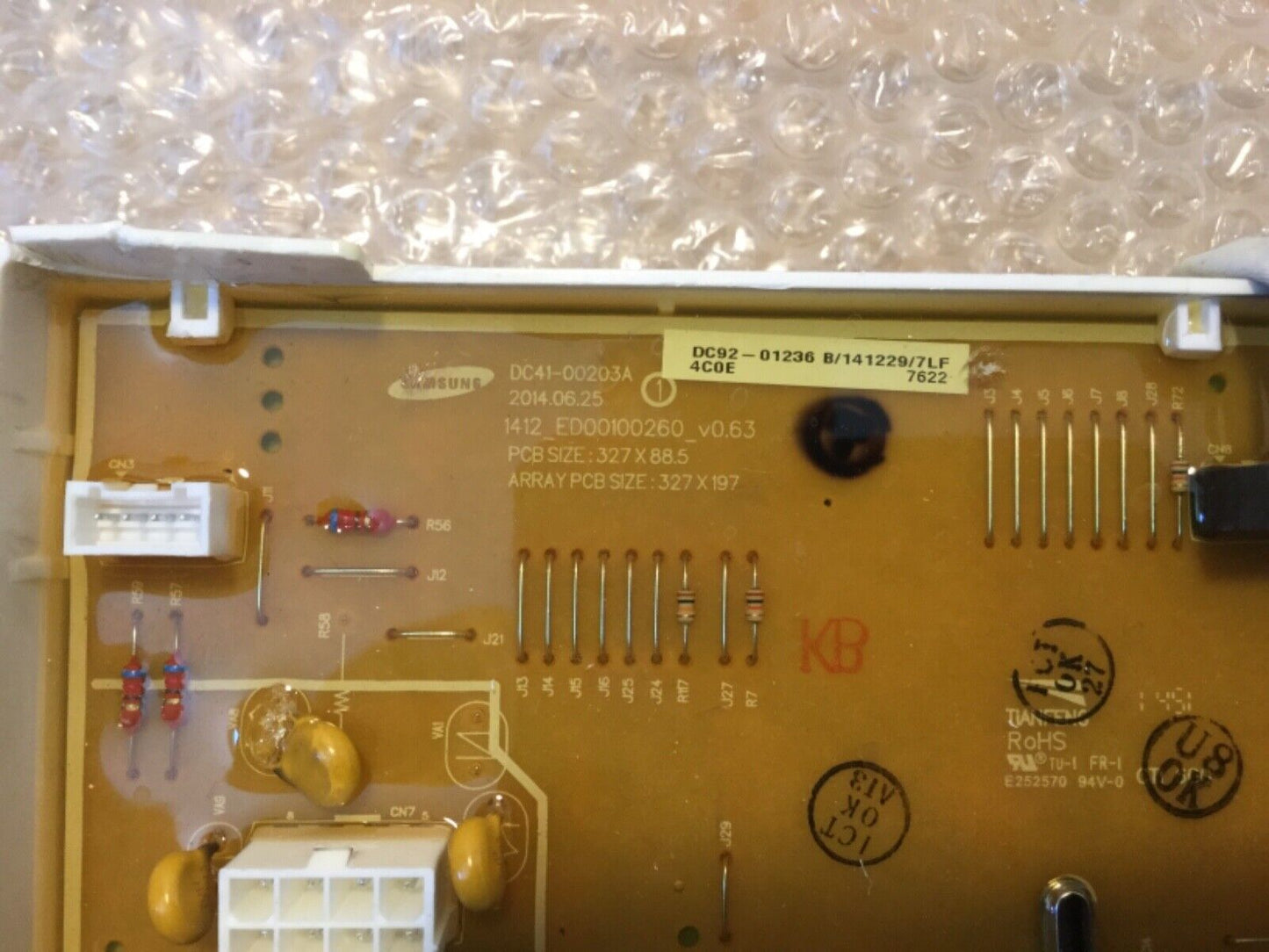 SAMSUNG WF70F5E0Q4W WASHING MACHINE DISPLAY & POWER PCB DC92-01237H DC92-01238L £15 REFUND
