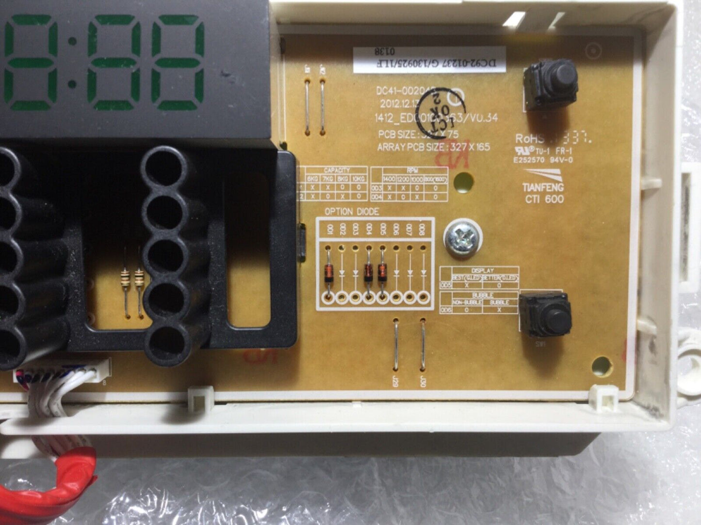 SAMSUNG WF80F5E0N2W WASHING MACHINE DISPLAY & POWER PCB DC92-01237G DC92-01238K £15 REFUND